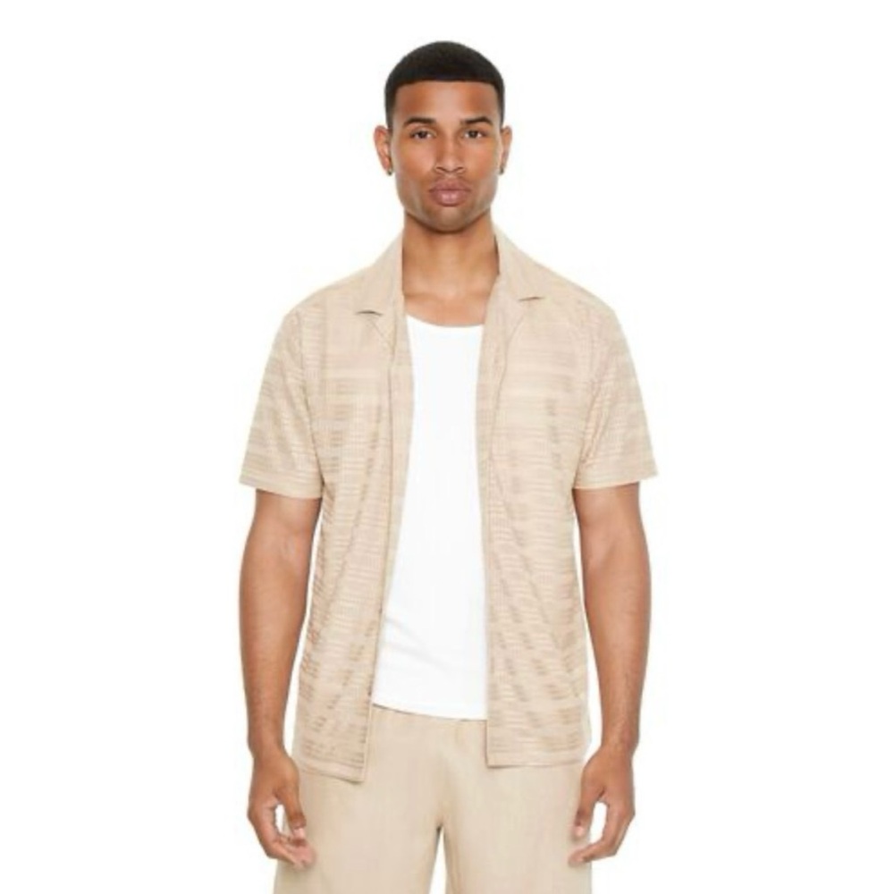 Men's Tan Short Sleeve Top